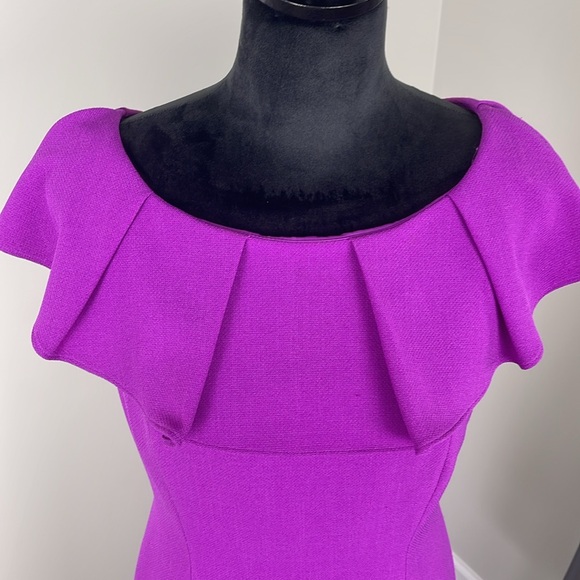 Antonio Melani Elegant Purple Ruffle Dress Ladies Size 8-FRIDAY SALE! - Picture 5 of 13